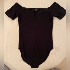 Size small EXPRESS body suit ribbed black with sweetheart neck!!